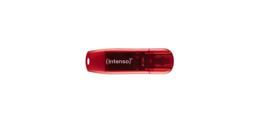 Intenso Rainbow Line unità flash USB 128 GB USB tipo A 2.0 Rosso, Trasparente