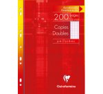 Copies doubles sous étui A4 200 pages perforées grands carreaux