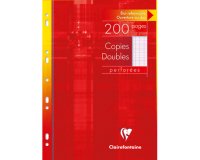 Copies doubles sous étui A4 200 pages perforées grands carreaux