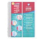 Carnet de vocabulaire reliure intégrale Koverbook A5 100 pages ligné + marge centrale couverture polypropylène transparent - Incolore