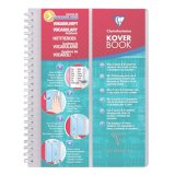 Carnet de vocabulaire reliure intégrale Koverbook A5 100 pages ligné + marge centrale couverture polypropylène transparent - Incolore