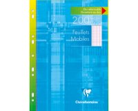 Feuillets mobiles sous étui A4 200 pages perforées grands carreaux
