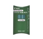 Recharge pilot roller v5 et v7 niveau encre liquide visible écologique régulateur débit coloris vert set de 3 unités