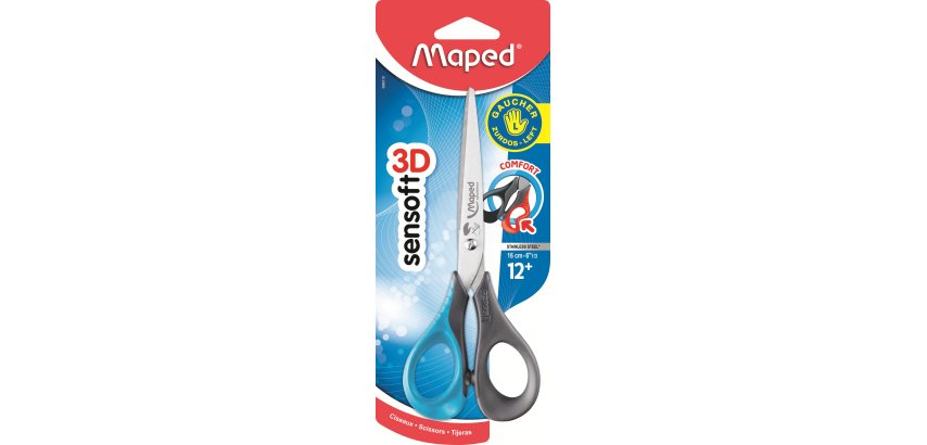 Ciseaux Sensoft 3D, pointu, longueur: 160 mm,