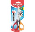 Ciseaux gauchers bouts ronds Maped Sensoft 3 D 13 cm