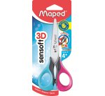 Ciseaux gauchers bouts ronds Maped Sensoft 3 D 13 cm