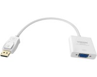 Vision TC-DPVGA câble vidéo et adaptateur 0,22 m VGA (D-Sub) DisplayPort Blanc
