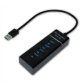 MCL USB3-M104B/N hub & concentrateur USB 3.2 Gen 1 (3.1 Gen 1) Type-A Noir