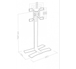 ITB ER039070 TV mount/stand 190.5 cm (75") Black, Metallic