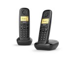Gigaset A170 Duo Teléfono DECT/analógico Identificador de llamadas Negro