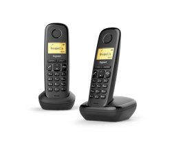 Gigaset A170 Duo Teléfono DECT/analógico Identificador de llamadas Negro