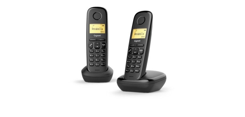 Gigaset A170 Duo Teléfono DECT/analógico Identificador de llamadas Negro