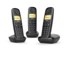 Teléfono Gigaset A170 Trio DECT/analógico Identificador de llamadas Negro