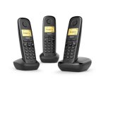 Teléfono Gigaset A170 Trio DECT/analógico Identificador de llamadas Negro