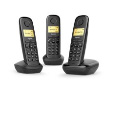 Teléfono Gigaset A170 Trio DECT/analógico Identificador de llamadas Negro