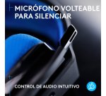 Logitech G Auriculares inalámbricos con micrófono Logitech G535 LIGHTSPEED para gaming - Auriculares supraaurales ligeros, micrófono volteable para silenciar, batería de 33 horas, compatibles con PS5, PS4 y PC, recargables por USB-C - negro/azul
