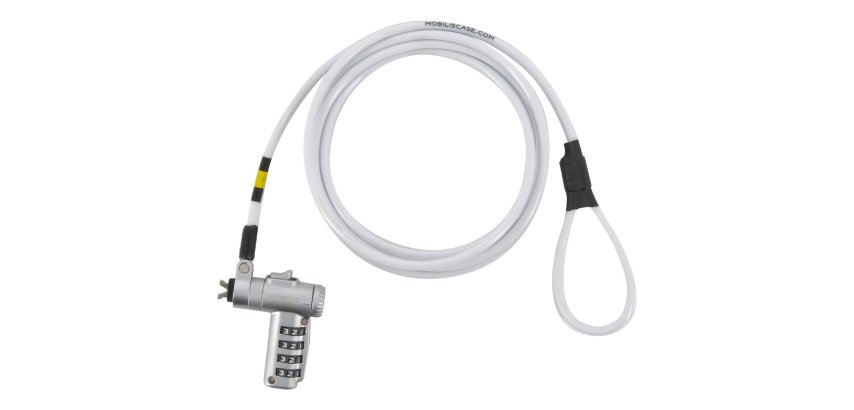 Mobilis 001379 câble antivol Blanc 1,8 m