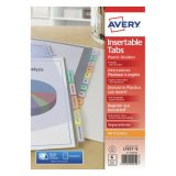 Jeu d'intercalaires 6 positions A4 en polypropylène 18/100ème avec onglets personnalisables