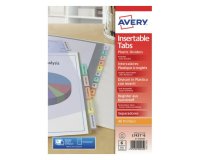 Intercalaires à onglets, 6 touches, PP, transparent