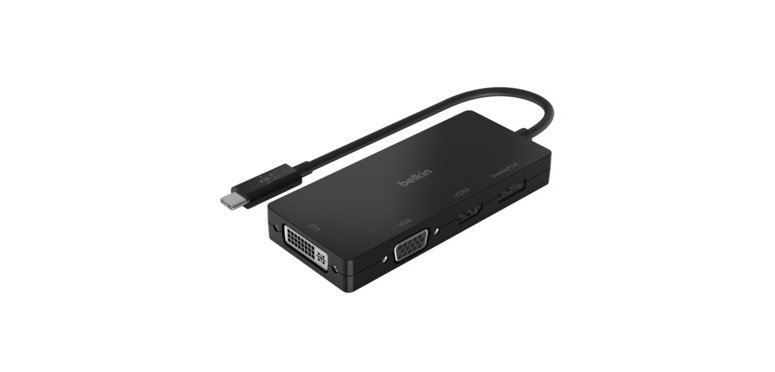 Belkin AVC003BTBK base para portátil y replicador de puertos Alámbrico USB 3.2 Gen 1 (3.1 Gen 1) Type-C Negro