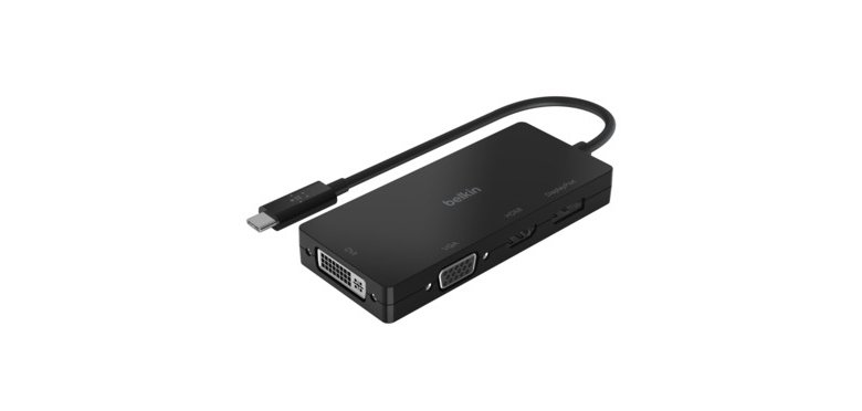 Belkin AVC003BTBK base para portátil y replicador de puertos Alámbrico USB 3.2 Gen 1 (3.1 Gen 1) Type-C Negro
