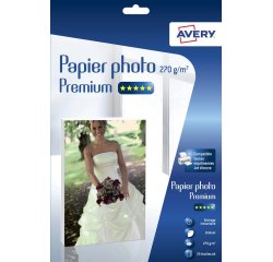 Papier d'impression Avery Dennison PAPIER PHOTO BRILLANT A4 -25 FEUILLES - 270 G/M²