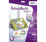 Autocollant blanc brillant qualité photo 289,1 x 199,6 mm - Sachet de 8