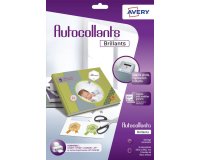 Autocollant blanc brillant qualité photo 289,1 x 199,6 mm - Sachet de 8