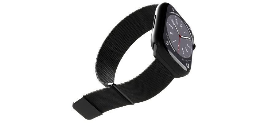 SBS Bracelet pour montre maille App Watch Noir- boîtier 38-40-41mm