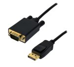 MCL MC294-1.5M câble vidéo et adaptateur 1,5 m DisplayPort VGA (D-Sub) Noir