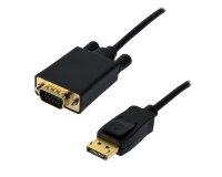 MCL MC294-1.5M câble vidéo et adaptateur 1,5 m DisplayPort VGA (D-Sub) Noir