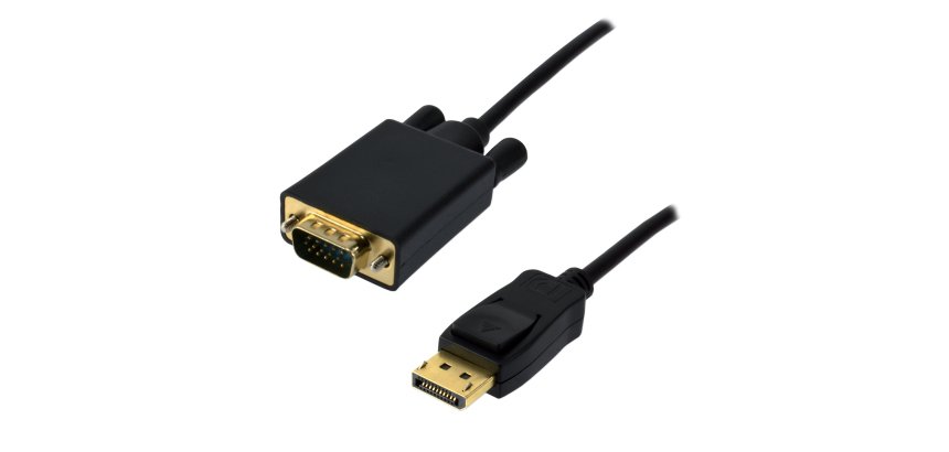 MCL MC294-1.5M câble vidéo et adaptateur 1,5 m DisplayPort VGA (D-Sub) Noir
