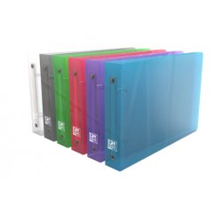 Classeur 2 anneaux plastifié à l'italienne Elba Hawai A5 - Dos 3 cm couleurs assorties