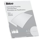 Pochettes plastification ibico format a3 75 microns    boite de 100 unites