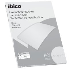 Pochette de plastification Ibico A3, 150 µ brillantes - Boîte de 100