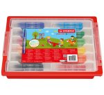 Feutre coloriage stabilo power max encre lavable corps large pointe large bloquée pochette 96 unités