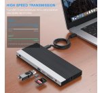 DLH Station d'accueil USB-C 4K triple affichage avec Power Delivery 100W - 2x DisplayPort / 1x HDMI