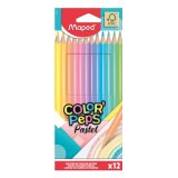 Crayon de couleur COLOR'PEPS Pastel, étui carton de 12
