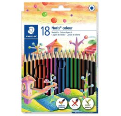 Matite colorateNoris Colour - in wopex - colori assortiti - Staedtler - astuccio 18 pezzi