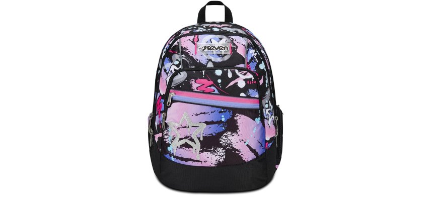 Seven 200102400-899 zaino Zaino scolastico Multicolore Poliestere