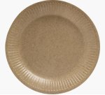 Assiette exacompta carton rond diam. 23cm coloris kraft paquet 20 unites