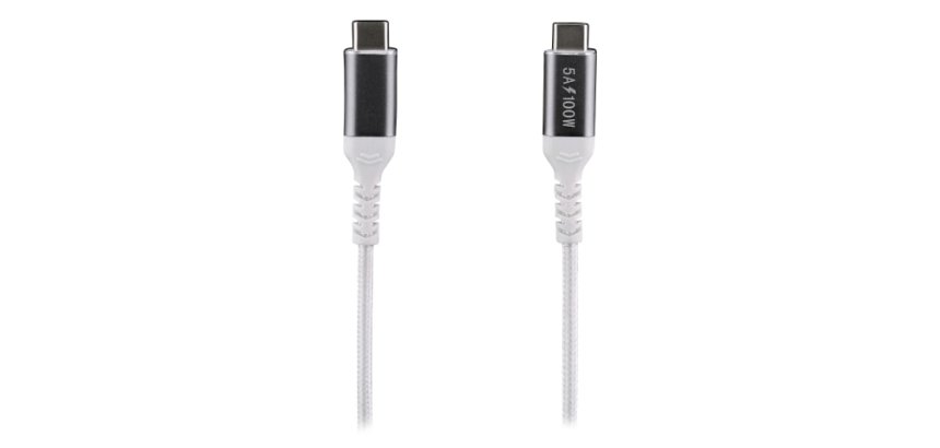 T'nB TCUSBC100W câble USB USB 3.2 Gen 1 (3.1 Gen 1) 2 m USB C Aluminium, Blanc