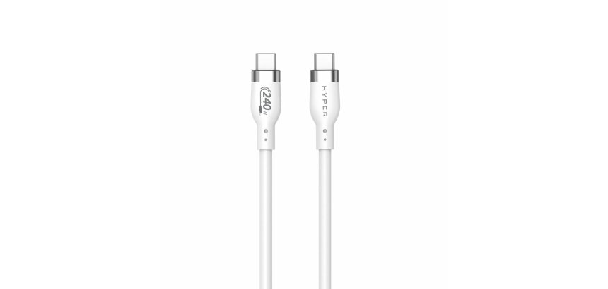 HYPER HJ4001WHGL câble USB USB 2.0 1 m USB C 0,48 Gbit/s 240 W Blanc