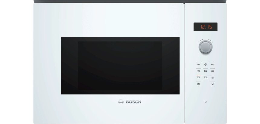 BOSCH Micro ondes Encastrable BFL523MW1F, Série 4, AutoPilot7, 20 litres