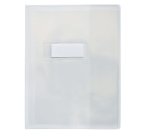 Protège-cahier elba standard pvc cristal 20/100e rabat format écolier 170x220mm incolore