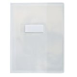 Protège-cahier elba standard pvc cristal 20/100e rabat format écolier 170x220mm incolore