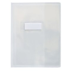 Protège-cahier elba standard pvc cristal 20/100e rabat format écolier 170x220mm incolore