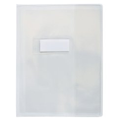 Protège-cahier elba standard pvc cristal 20/100e rabat format écolier 170x220mm incolore