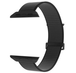 SBS Bracelet pour montre nylon App Watch Noir- boîtier 38-40-41mm