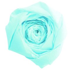 PAPIER CRÉPON, Paquet de 10 feuilles pliées 40% au format 2x0,50m - Bleu turquoise